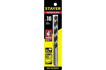 Сверло по бетону STAYER Hercules, 10x120мм Professional
