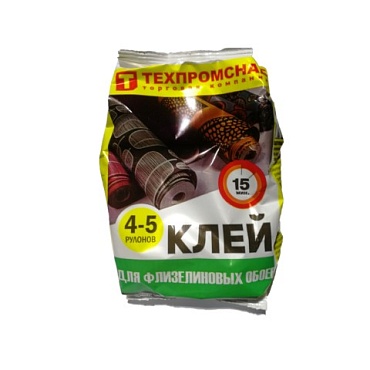 Клей обойный флизелин."Техпромснаб" (200гр) пакет (1/50)