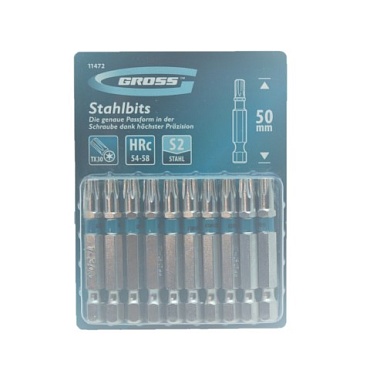 Биты TORX 30х50, сталь S2, Gross (1/10)